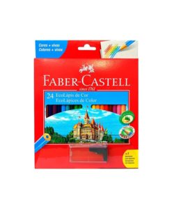 Lápis de Cor 24 cores Ecolápis Faber Castell REF 271756 Código de Barras 7891360642701
