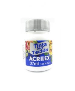 Tinta Para Tecido Fosca 37ml Branca Código 519 Acrilex REF 59018 Código de Barras 7891153041384