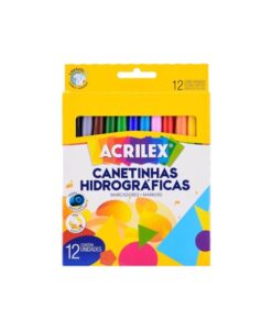 Canetinhas Hidrocor 12 Cores Acrilex REF 256331