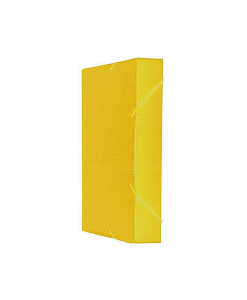 Pasta Plástica Polionda Com Elástico Amarela 55mm - Polycart