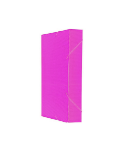 Pasta Plástica Polionda Com Elástico Rosa 55mm - Polycart