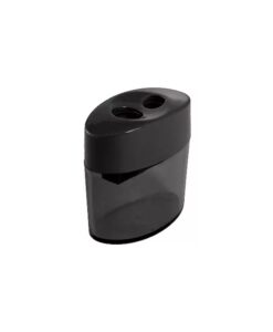 Apontador Duplo Simples e Jumbo com Depósito Preto Oval Leo e Leo REF 399651