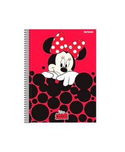 Caderno Universitário Espiral 15 Matérias Minnie 200 folhas 200mm X 275mm Capa Dura Star School REF