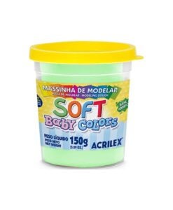 Massinha de Modelar Soft Acrilex Baby Colors Verde 150g REF