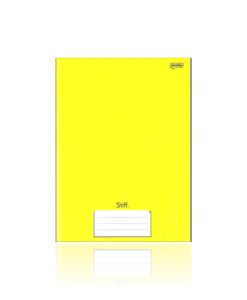Caderno Universitário Brochurão Stiff Amarelo  Costurado 96 folhas 200mm X 275mm Capa Dura Jandaia REF 789