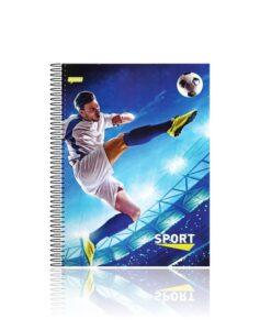 Caderno Universitário Espiral 10 Matérias Sport 160 folhas 200mm X 275mm Capa Dura Jandaia REF 399783