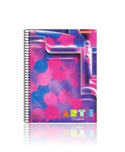Caderno Universitário Espiral 10 Matérias Arte Digital 200 folhas Capa Dura Panamericana REF 399785