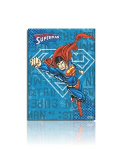 Caderno Universitário Brochurão Costurado Super Man 80 Folhas 200mm X 275mm São Domingos REF 399936