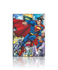 Caderno Universitário Brochurão Costurado Super Man 80 Folhas 200mm X 275mm São Domingos REF 399939